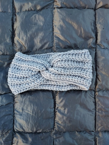 Adult Gray Crochet Earwarmer